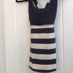 Blue and white striped tank top